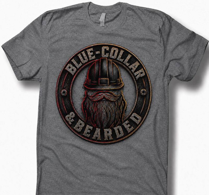 Blue Collar & Bearded Tee