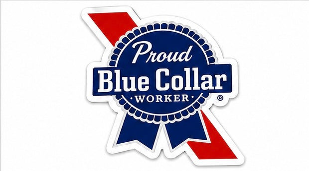 Proud Blue Collar Worker Decal